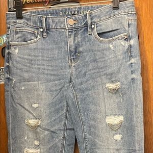 White|Black The Girlfriend Jeans Size 2